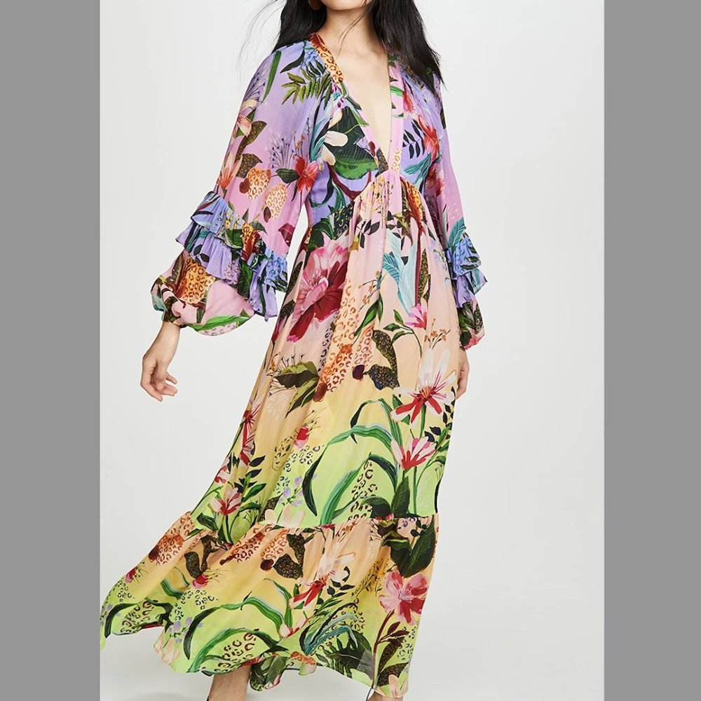 FARM RIO Amazonian Ombre Maxi Dress